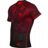 Компрессионная футболка Venum Fusion Compression T-shirt - Black Red Short Sleeves