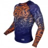 Компрессионная футболка Venum Tropical Blue/Orange L/S